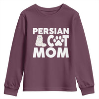 Proud Persian Cat Mom Youth Sweatshirt Fluffy Cat Lover Gift For Her