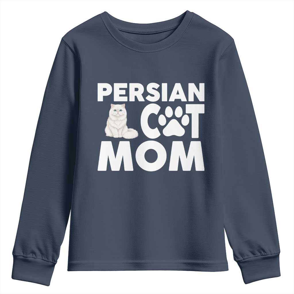 Proud Persian Cat Mom Youth Sweatshirt Fluffy Cat Lover Gift For Her