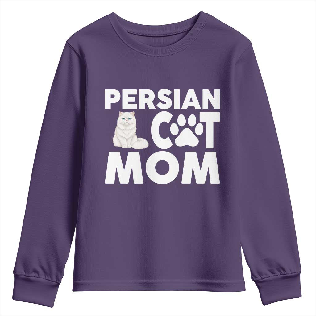 Proud Persian Cat Mom Youth Sweatshirt Fluffy Cat Lover Gift For Her