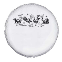 Minimalist Ferret Floral Graphic Spare Tire Cover Exotic Pet Owner Gift