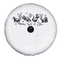 Minimalist Ferret Floral Graphic Spare Tire Cover Exotic Pet Owner Gift
