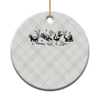 Minimalist Ferret Floral Graphic Ceramic Ornament Exotic Pet Owner Gift