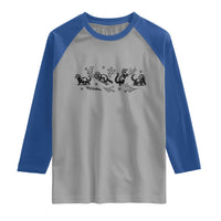 Minimalist Ferret Floral Graphic Raglan Shirt Exotic Pet Owner Gift