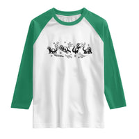 Minimalist Ferret Floral Graphic Raglan Shirt Exotic Pet Owner Gift