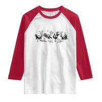 Minimalist Ferret Floral Graphic Raglan Shirt Exotic Pet Owner Gift