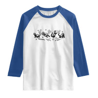 Minimalist Ferret Floral Graphic Raglan Shirt Exotic Pet Owner Gift