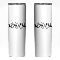 Minimalist Ferret Floral Graphic Skinny Tumbler Exotic Pet Owner Gift