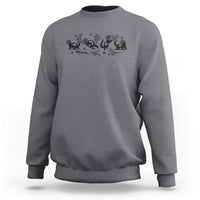 Minimalist Ferret Floral Graphic Sweatshirt Exotic Pet Owner Gift