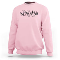 Minimalist Ferret Floral Graphic Sweatshirt Exotic Pet Owner Gift