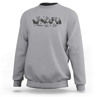 Minimalist Ferret Floral Graphic Sweatshirt Exotic Pet Owner Gift