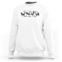 Minimalist Ferret Floral Graphic Sweatshirt Exotic Pet Owner Gift