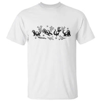 Minimalist Ferret Floral Graphic T Shirt Exotic Pet Owner Gift