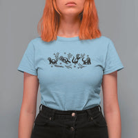 Minimalist Ferret Floral Graphic T Shirt For Women Exotic Pet Owner Gift