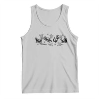 Minimalist Ferret Floral Graphic Tank Top Exotic Pet Owner Gift