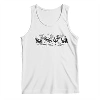 Minimalist Ferret Floral Graphic Tank Top Exotic Pet Owner Gift