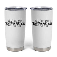 Minimalist Ferret Floral Graphic Tumbler Cup Exotic Pet Owner Gift