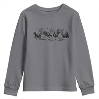 Minimalist Ferret Floral Graphic Youth Sweatshirt Exotic Pet Owner Gift