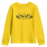 Minimalist Ferret Floral Graphic Youth Sweatshirt Exotic Pet Owner Gift