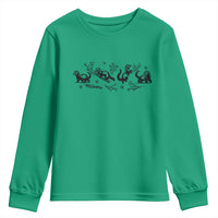 Minimalist Ferret Floral Graphic Youth Sweatshirt Exotic Pet Owner Gift