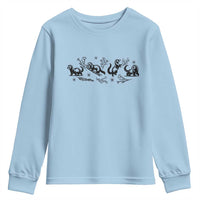 Minimalist Ferret Floral Graphic Youth Sweatshirt Exotic Pet Owner Gift