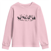 Minimalist Ferret Floral Graphic Youth Sweatshirt Exotic Pet Owner Gift