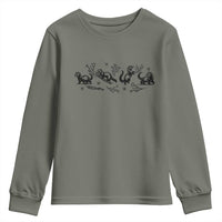 Minimalist Ferret Floral Graphic Youth Sweatshirt Exotic Pet Owner Gift