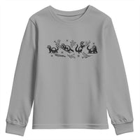 Minimalist Ferret Floral Graphic Youth Sweatshirt Exotic Pet Owner Gift