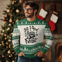 All I Need Is My Ferret Ugly Christmas Sweater Cute Exotic Pet Owner Gift