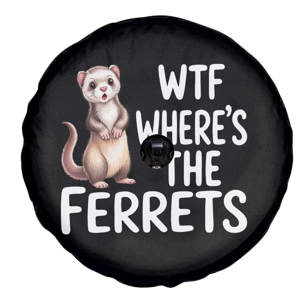 Funny Ferret Lover Gift Spare Tire Cover Where Is The Ferret