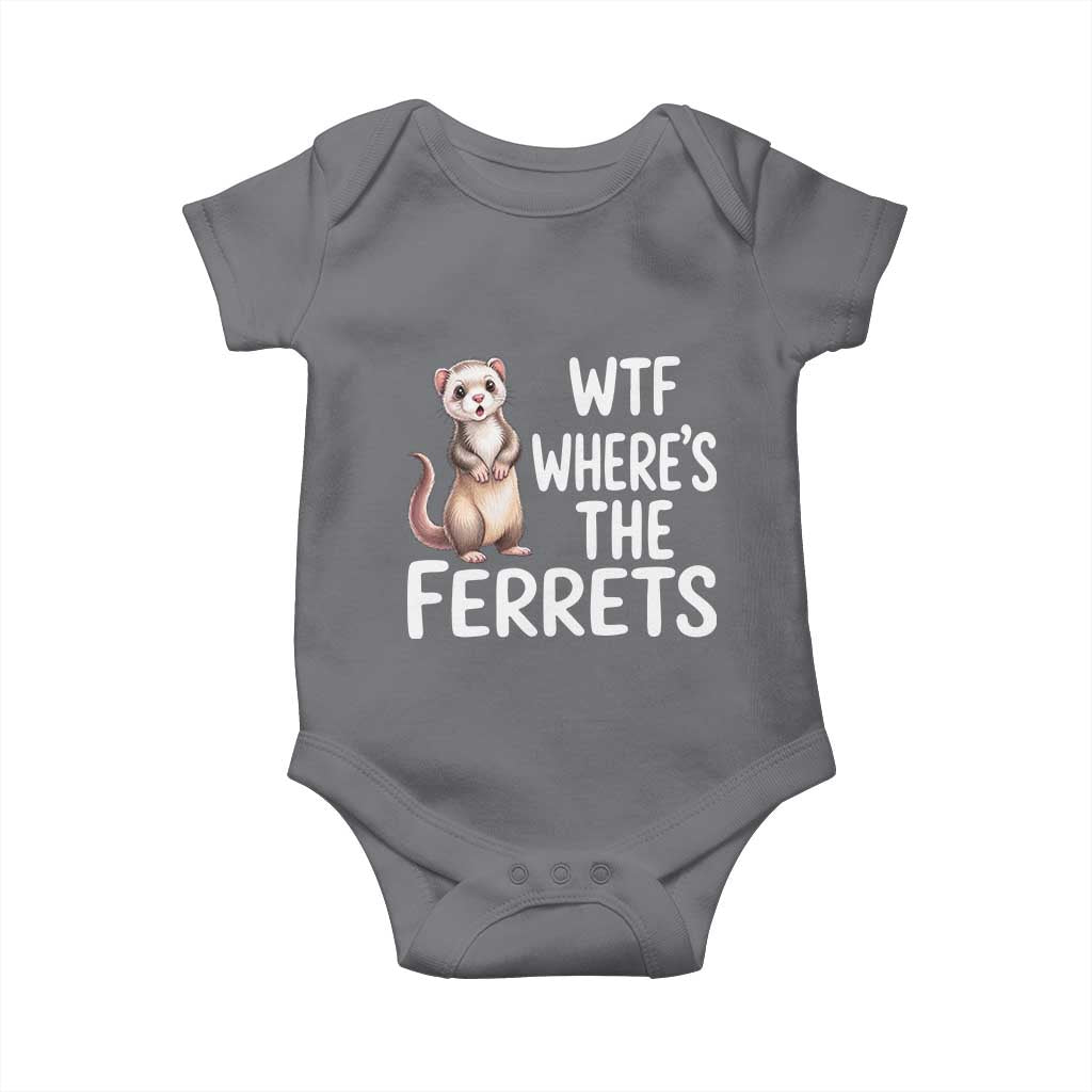 Funny Ferret Lover Gift Baby Onesie Where Is The Ferret
