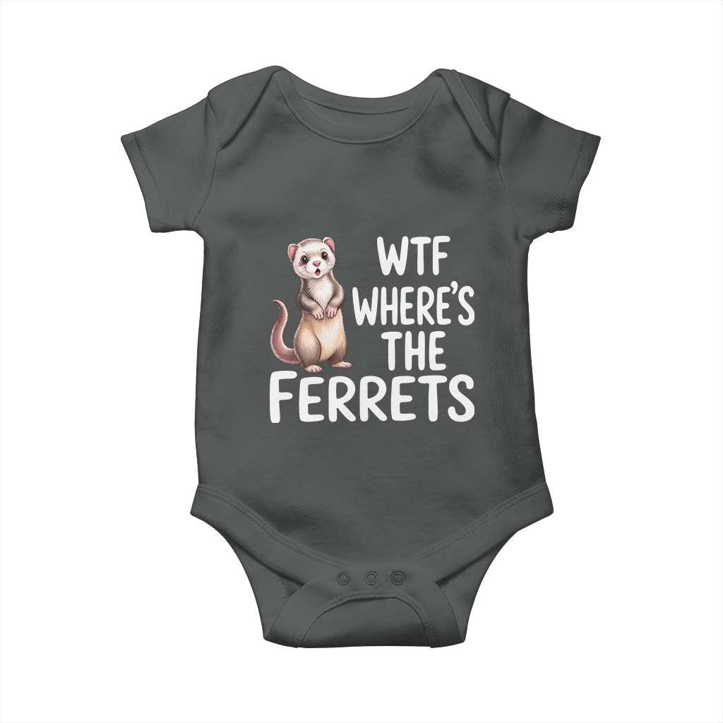Funny Ferret Lover Gift Baby Onesie Where Is The Ferret