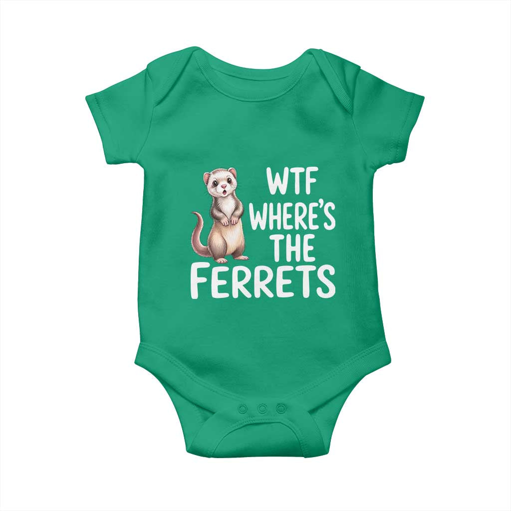 Funny Ferret Lover Gift Baby Onesie Where Is The Ferret