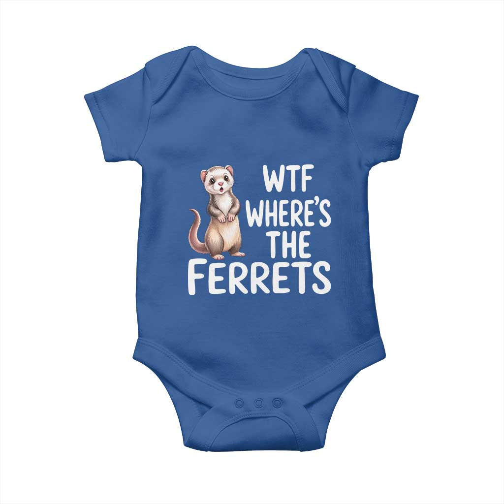 Funny Ferret Lover Gift Baby Onesie Where Is The Ferret