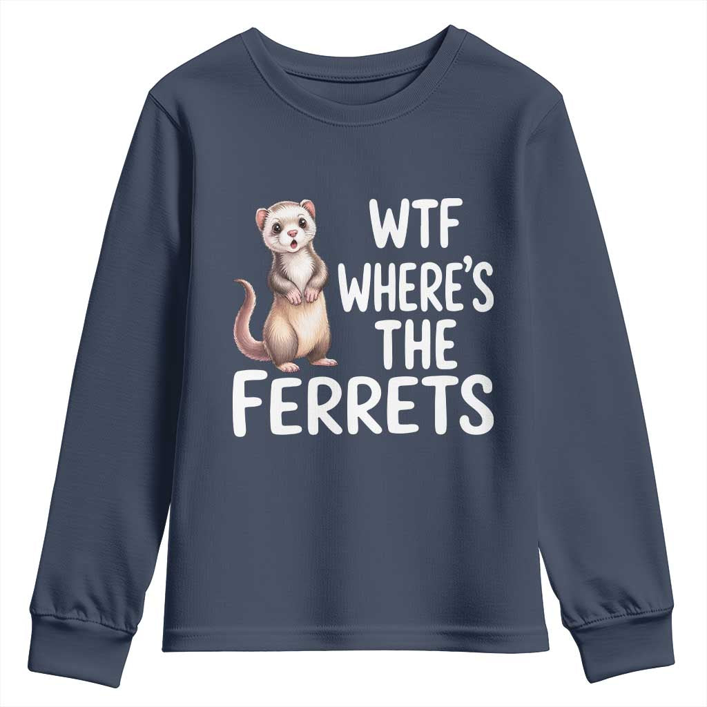 Funny Ferret Lover Gift Youth Sweatshirt Where Is The Ferret