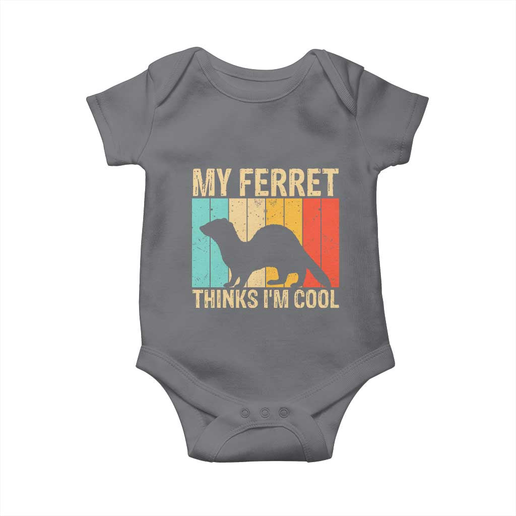 Vintage My Ferret Thinks I Am Cool Baby Onesie Ferret Dad Gift