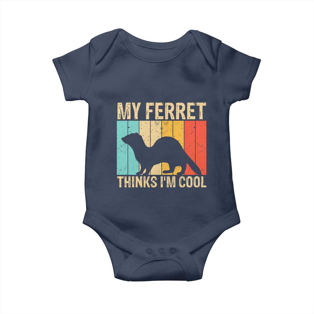 Vintage My Ferret Thinks I Am Cool Baby Onesie Ferret Dad Gift