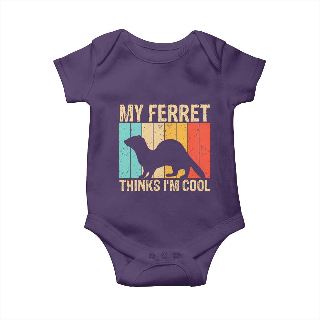 Vintage My Ferret Thinks I Am Cool Baby Onesie Ferret Dad Gift