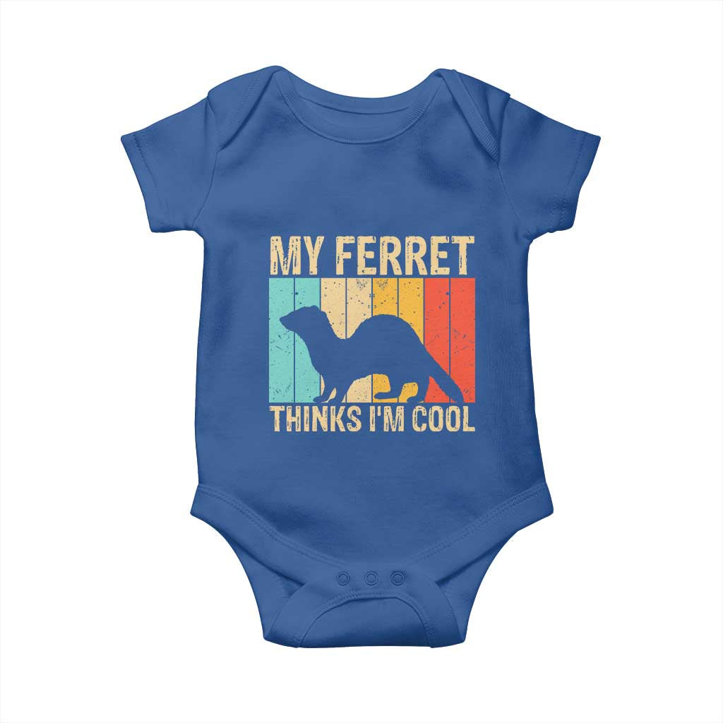 Vintage My Ferret Thinks I Am Cool Baby Onesie Ferret Dad Gift