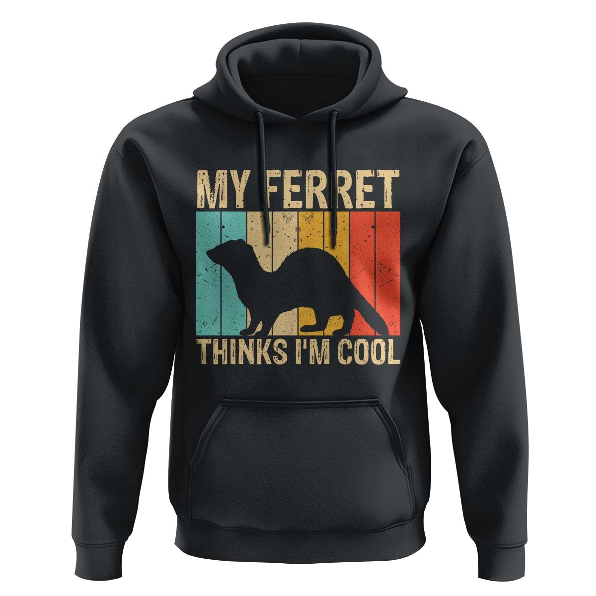 Vintage My Ferret Thinks I Am Cool Hoodie Ferret Dad Gift
