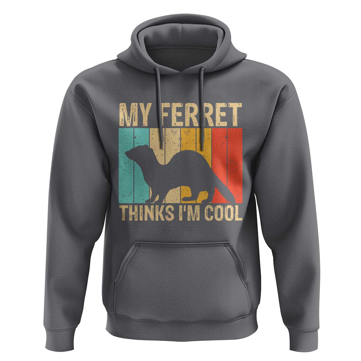 Vintage My Ferret Thinks I Am Cool Hoodie Ferret Dad Gift