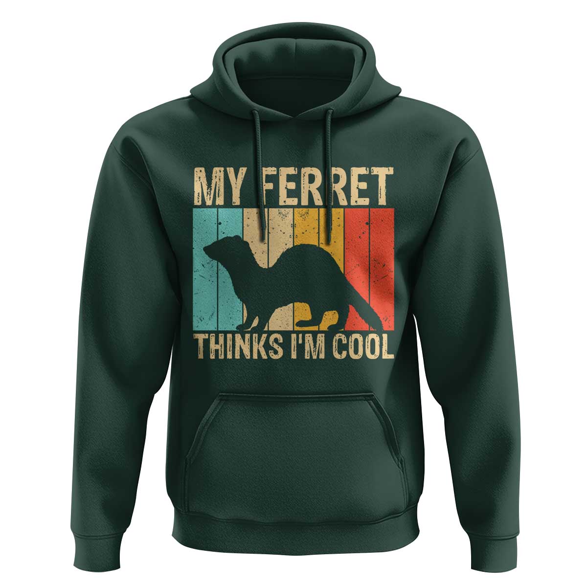 Vintage My Ferret Thinks I Am Cool Hoodie Ferret Dad Gift