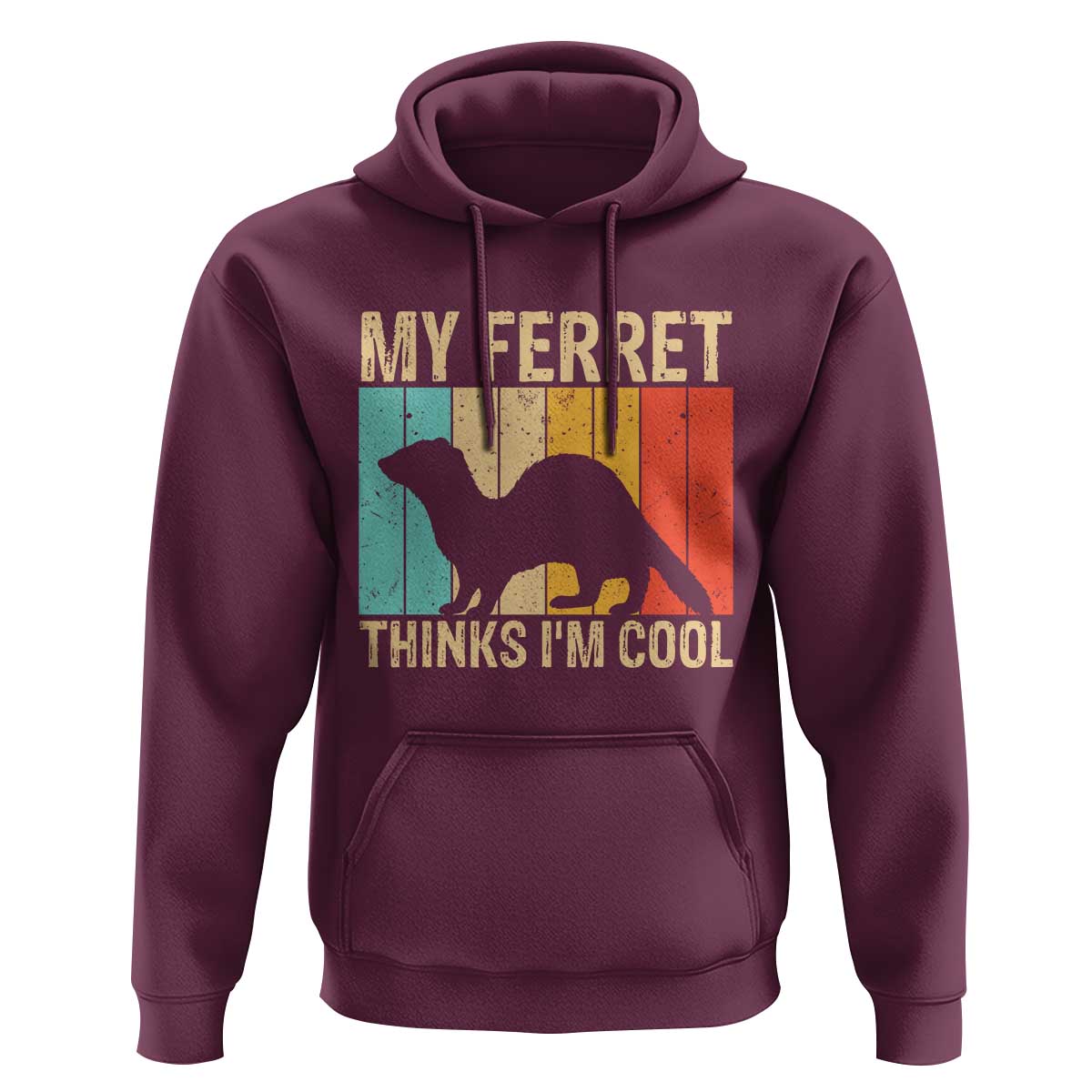 Vintage My Ferret Thinks I Am Cool Hoodie Ferret Dad Gift