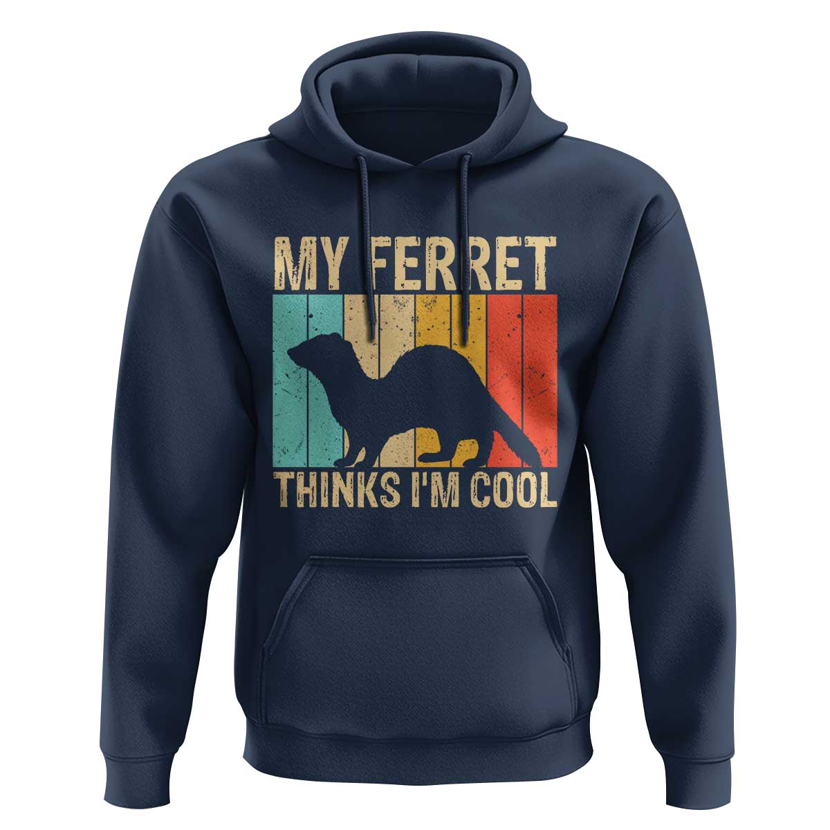 Vintage My Ferret Thinks I Am Cool Hoodie Ferret Dad Gift