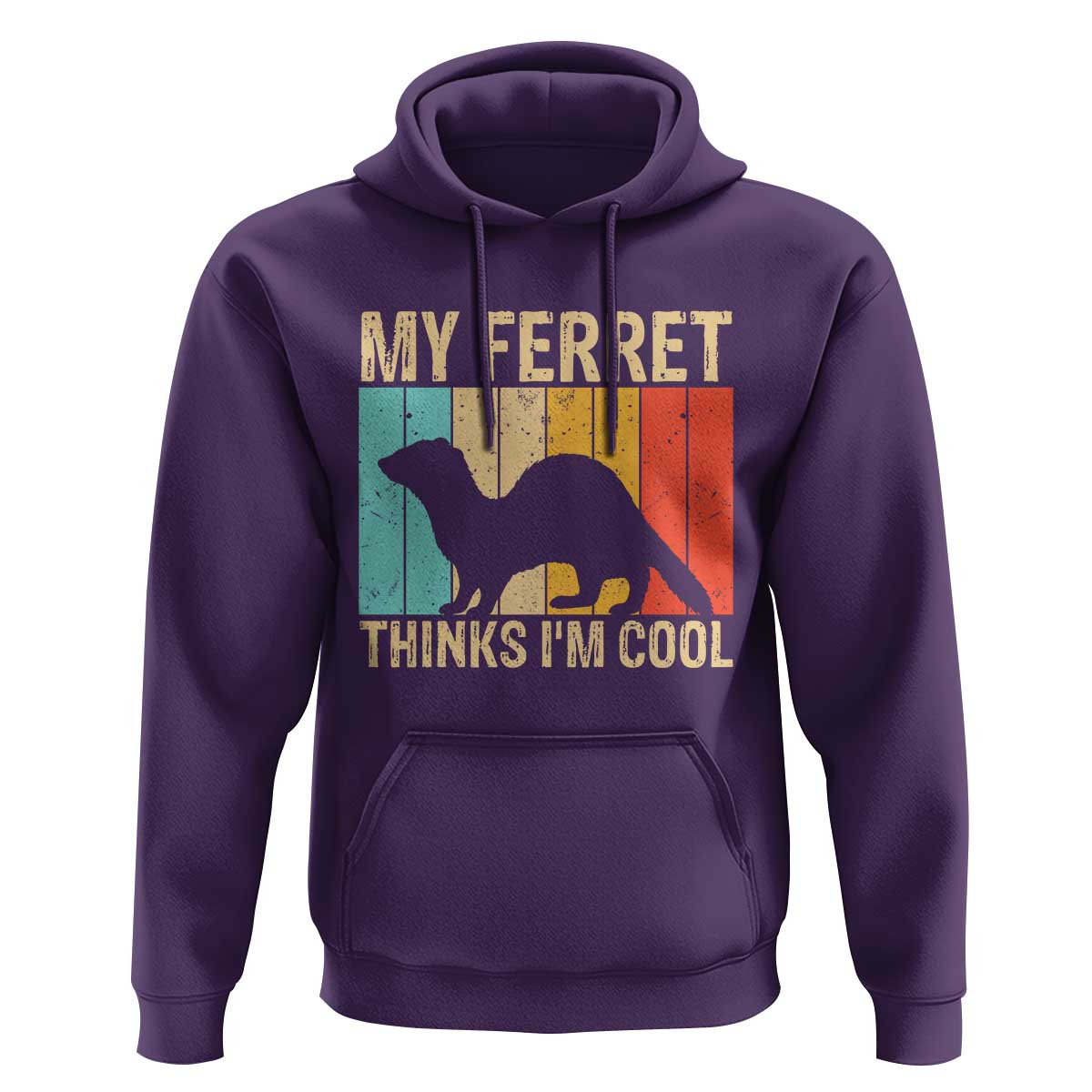 Vintage My Ferret Thinks I Am Cool Hoodie Ferret Dad Gift