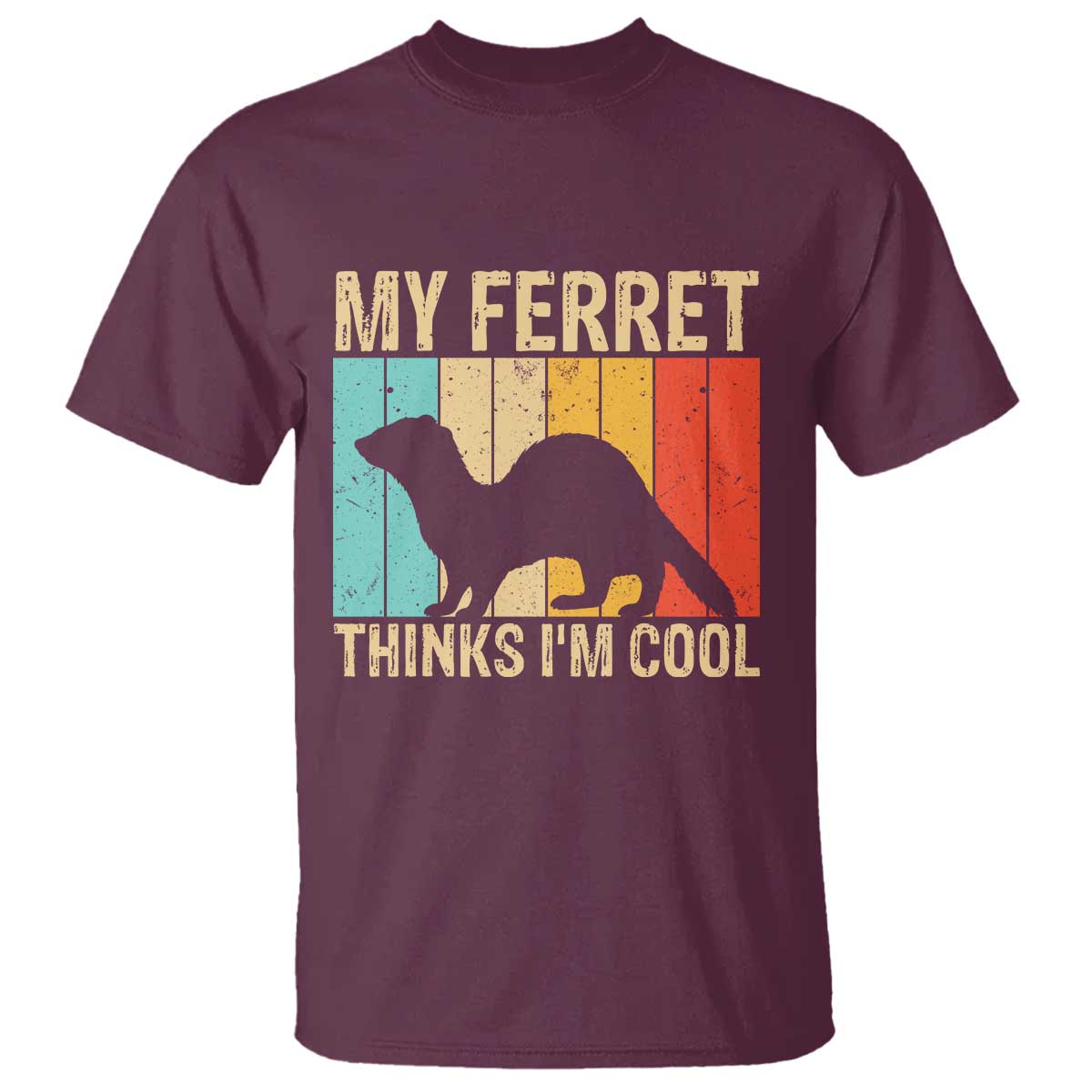 Vintage My Ferret Thinks I Am Cool T Shirt Ferret Dad Gift