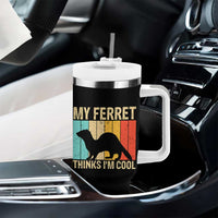 Vintage My Ferret Thinks I Am Cool Tumbler With Handle Ferret Dad Gift