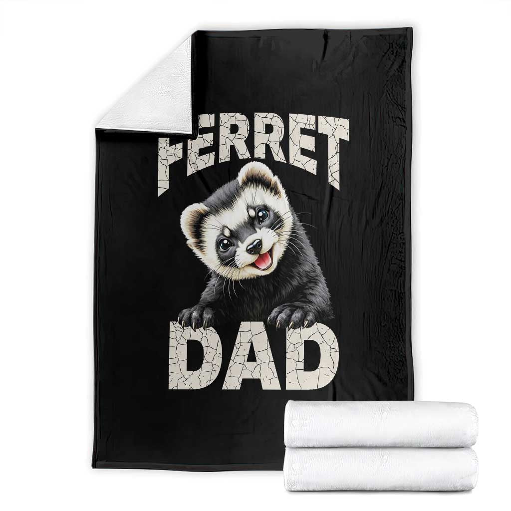 Ferret Dad Life Throw Blanket Cute Exotic Animal Parent Gift
