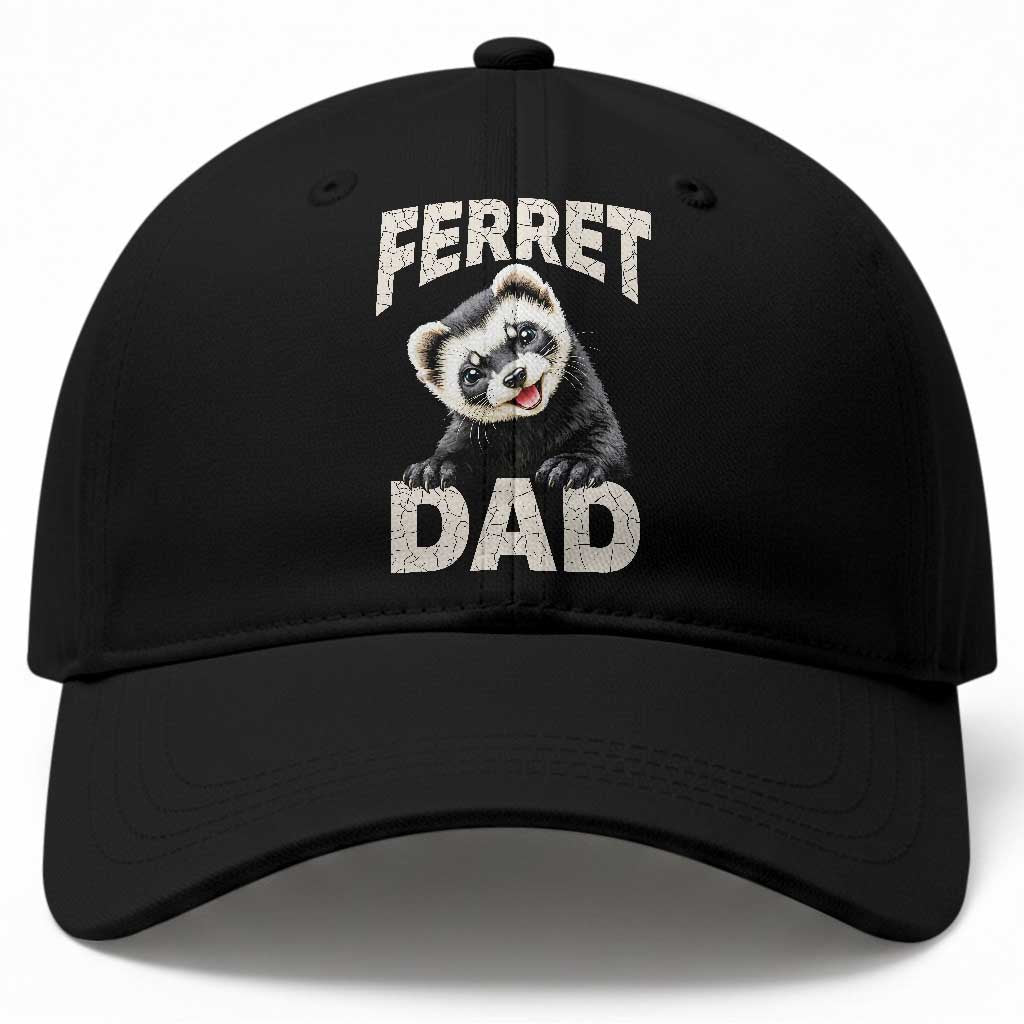 Ferret Dad Life Baseball Cap Cute Exotic Animal Parent Gift