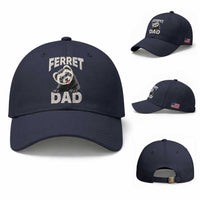 Ferret Dad Life Baseball Cap Cute Exotic Animal Parent Gift