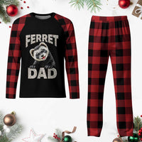 Ferret Dad Life Plaid Pajama Set Cute Exotic Animal Parent Gift